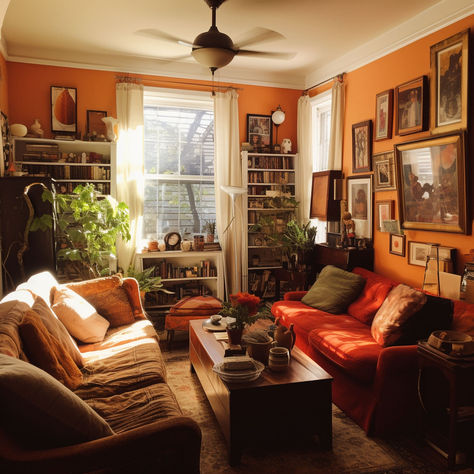 10 Things That Make Your Living Room Look Cheap Cozy Rental Living Room, 90s Style Living Room, Living Room 2000s, 90s Living Room Aesthetic, New Place Aesthetic, Unique Living Room Ideas, 90s Living Room, 1970s Living Room, Maximalist Living Room