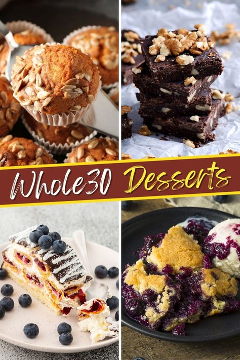 Looking for Whole30 desserts that will satisfy your cravings but still keep your diet on track? Enjoy a sweet treat with these Whole30 recipes! Whole30 Birthday Dessert, Paleo Recipes Sweet Treats, Whole 30 Bars, Whole30 Sweet Treats, Whole 30 Valentines Day Treats, Whole 30 Recipes Desserts, Whole 30 Sweets Desserts, Whole 30 Birthday Dessert, Whole 30 Snacks Desserts