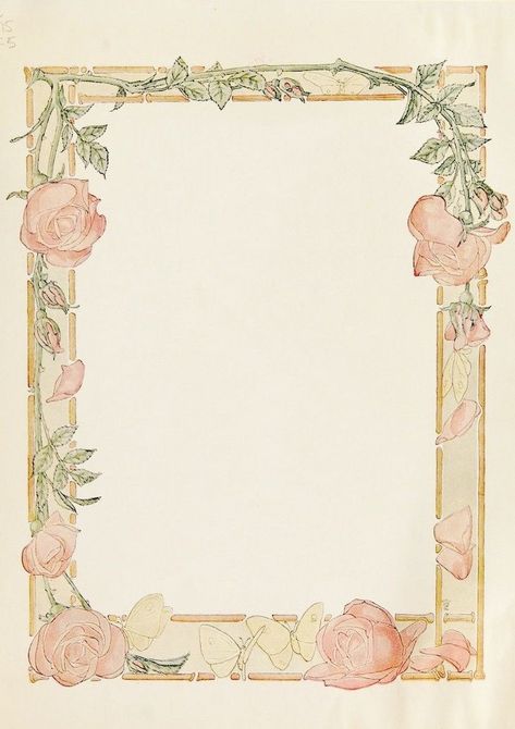 Aesthetic Flower Border, Poem Background, Exhibition Project, Flower Background Design, Vintage Paper Background, Note Writing Paper, Aesthetic Letters, Background Diy, Leaf Background