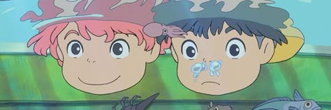 Ponyo Anime, 트위터 헤더, Konosuba Wallpaper, Personajes Studio Ghibli, Cute Twitter Headers, Cute Headers For Twitter, Twitter Header Pictures, Ghibli Artwork, Twitter Header Aesthetic