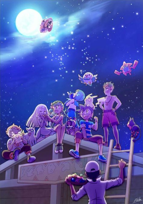 Sun And Moon Anime, Pokemon Sun And Moon, Sun And Moon, Pokemon, Moon, Sun, Stars, Twitter, Anime