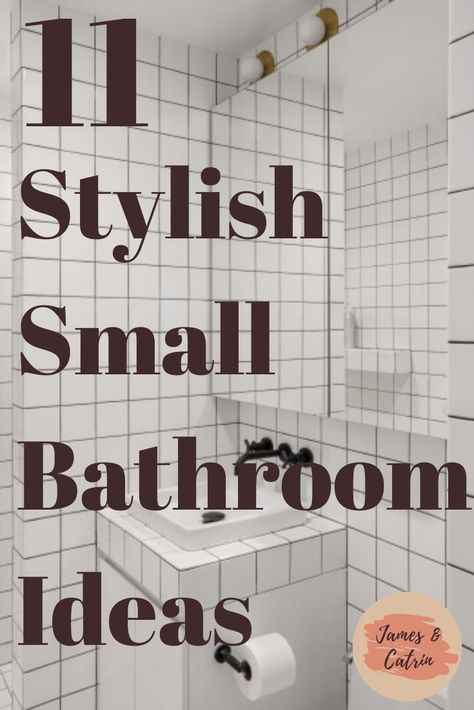 If you have a small bathroom and want some great decor ideas then have a look at these. The best small bathroom decor ideas we could find. These are stylish small bathrooms that do not feel like they are small. Great for a small bathroom remodel. #smallbathroomideas #smallbathroom #smallbathroomdecor #design #ideas #inspiration #remodel #jamesandcatrin Wood Inspired Bathroom, Updated Small Bathroom Ideas, Small Bathroom With Toilet Ideas, Small Second Bathroom Ideas, Small Restroom Ideas Modern, Small White Bathrooms Ideas, Mini Bathroom Decor, Decorating A Small Bathroom Ideas, Small Classy Bathroom Ideas