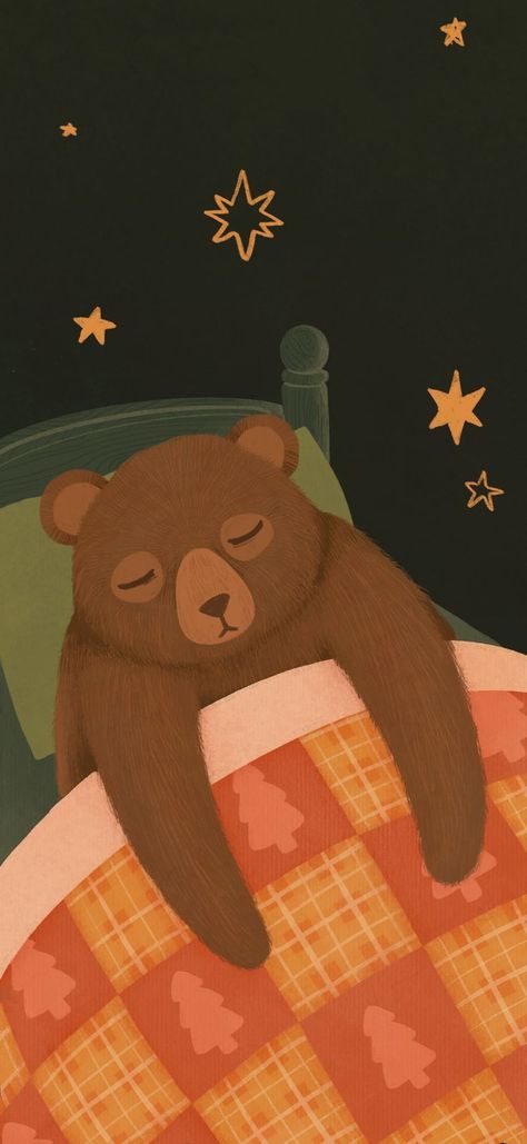 Cozy Cute Wallpaper, Bear Vintage Wallpaper, Bedtime Wallpaper Iphone, Cosy Wallpaper Iphone, Sleep Wallpaper Iphone, Relaxing Iphone Wallpaper, Cozy Wallpaper Phone, Sleep Wallpaper Aesthetic, Cozy Phone Wallpaper