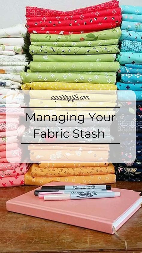 How To Organize Fabric, How To Store Fabric, Storing Fabric Scraps, Scrap Fabric Management, How To Organize Fabric Scraps, Fabric Stash Storage, Organizing Quilting Fabric, Organizing Fabric Scraps Storage Bins, Fabric Stash Organization