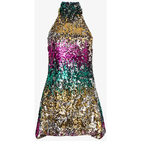 Halpern Sequined Halter Mini Dress ($1,720) ❤ liked on Polyvore featuring dresses, halter cocktail dress, short sequin dress, multi coloured sequin dress, sequin halter dress and halter mini dress Multi Color Sequin Dress, Cl Fashion, Pink Peacoat, Sequin Halter Dress, Elegant Dresses Short, Sequin Dress Short, Halter Dress Short, Halter Cocktail Dress, Sequin Halter