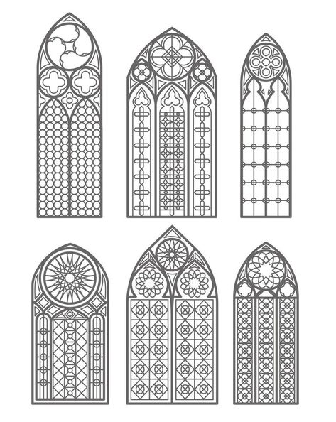 Architecture Windows, Stained Glass Tattoo, Stained Glass Frames, Gothic Drawings, Stained Glass Windows Church, Gothic Windows, Window Drawing, Stained Glass Church, زجاج ملون