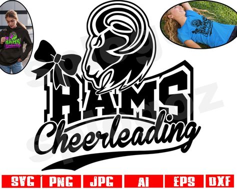 Warriors Cheer Svg, La Rams Logo, Ram Sport, Rams Svg, Cheerleading Svg, Ram Svg, Vintage Rams Shirt, Cheer Svg, Logo Mascot