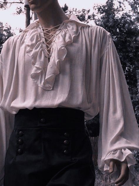 Victorian Outfit Men, Victorian Fashion Male, Victorian Male Fashion, Aesthetic Male Outfits, Victorian Shirt, Stile Harry Potter, Victorian Vampire, Prince Clothes, Vampire Clothes