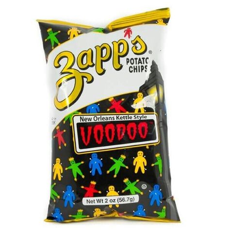 Zapp’s Voodoo Potato Chips are vegetarian and halal. Vegan Chips, Best Chips, Fresh Groceries, Mardi Gras Gifts, Premium Ingredients, Seasoning Recipes, Potato Chips, Pop Tarts, Gourmet Recipes