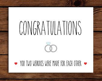 Funny Congratulations Engagement Message | Funny Wedding Card Printable // Con gratulations Card // Engagement ... Engagement Wishes For Brother, Engagement Message, Message For Brother, Wedding Card Congratulations, Wedding Card Quotes, Congratulations Quotes, Engagement Wishes, Funny Engagement, Engagement Quotes