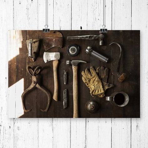 Old Tools Decor Ideas, Diy Kitchen Paint, Tan Paint Colors, Tool Display, Tool Poster, Brown Paint Colors, Tan Paint, Trendy Kitchen Colors, Spoon Collection