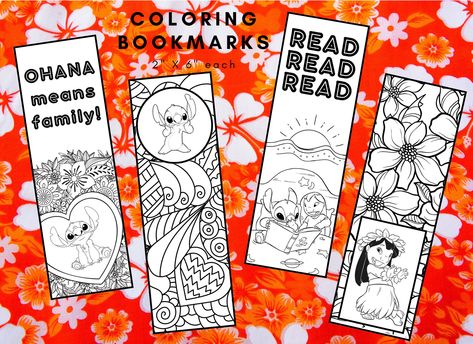 Lilo And Stitch Bookmark, Stitch Bookmark Disney, Lilo And Stitch Crafts For Kids, Disney Bookmarks Printable, Lilo And Stitch Activities, Lilo And Stitch Classroom Theme, Lilo And Stitch Movie Night, Lilo And Stitch Crafts, Lilo And Stitch Games