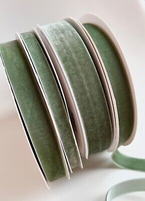 White Engagement Party, Green Velvet Ribbon, Victorian Lampshades, Green Sage, Vintage Ribbon, Green Ribbon, Velvet Bow, Theme Ideas, Velvet Ribbon