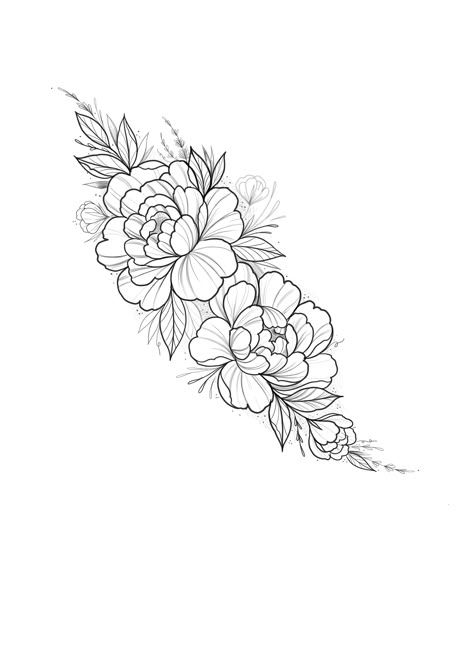 Peony Tattoo Wrist Cover Up, Tattoo Sketches Flower, Peony Tattoo Forearm, Peony Tattoo Sketch, 42 Tattoo, Wrist Tattoo Cover Up, Tattoo Diy, Peony Tattoo, 심플한 그림