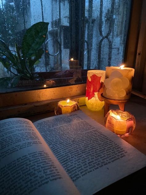 Calm Reading Aesthetic, Aesthetic Calming Pictures, Calm And Peace Aesthetic, Books Candles Aesthetic, Candle Book Aesthetic, Calm Peaceful Aesthetic, Calm Pictures Aesthetic, Book And Candle Aesthetic, Books And Candles Aesthetic