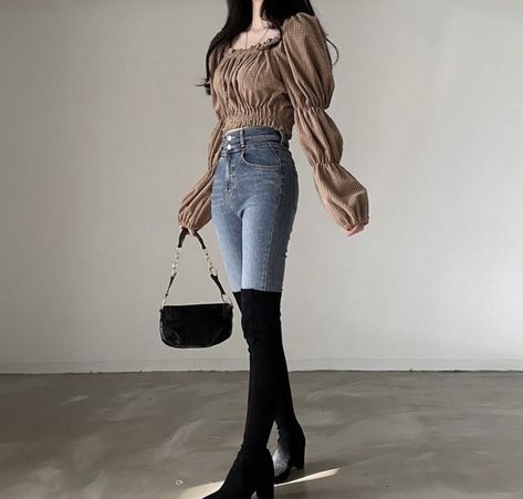 Korean Outfit Street Styles, Korean Fashion Trends, Causual Outfits, Ulzzang Fashion, Kpop Fashion Outfits, Fancy Outfits, Edgy Outfits, Korean Outfits, Kpop Fashion