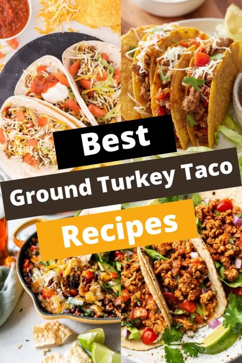 Ground Turkey Taco Turkey Tacos Recipes Ground, Ground Turkey Taco Salad, Turkey Quesadilla, Ground Turkey Taco Recipes, Soft Tacos Recipes, Ground Chicken Tacos, Turkey Tacos Recipes, Healthy Taco Recipes, Turkey Taco Salad