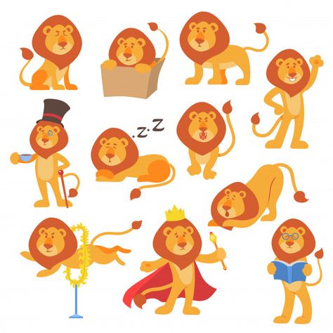 Cat Jungle, Lion Mascot, Lion Vector, Lion Illustration, Cute Vector, Lion Images, Happy Cartoon, Cute Lion, Knight Art