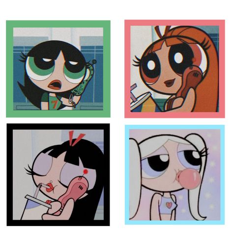 4 Besties Pictures Cartoon, Besties Pictures, 4 Best Friends, Power Puff, Girl Memes, Cartoon Profile Pictures, Puff Girl, Pretty Drawings, Gif Pictures