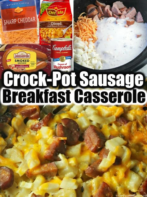 Overnight Crockpot Breakfast Casserole With Hashbrowns, Crockpot Breakfast Tacos, Crockpot Sausage Breakfast Casserole, Crockpot Breakfast Potatoes Slow Cooker, Crockpot Quiche Slow Cooker, Slowcooker Breakfast Recipes, Easy Breakfast Ideas Crockpot, Breakfast Potluck Ideas Crock Pots, Pot Luck Breakfast