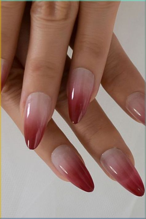 nail art Hollywood Nails, Red Ombre Nails, Long Nail Designs, Short Square Nails, Blush Nails, Ombre Nail Designs, Nail Art Ombre, Nail Swag, Gradient Nails