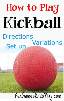 How to play the game of Kickball.  Kickball game directions, instructions, variations, set up and more!  Enjoy a fun family game of Kickball - great for all ages! #kickball #rules #directions #howtoplay #play #how #variations Kickball Game Ideas, Kick Ball Game, Kickball Tournament Ideas, Kickball Birthday Party, Kickball Party Ideas, Kickball Rules, Dodgeball Party, Cottage Games, Kickball Party