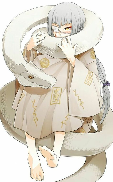 Anime Snake, Snake White, Blue Exorcist Anime, Exorcist Anime, Snake Girl, Snake Art, Hair Simple, White Snake, Ao No Exorcist