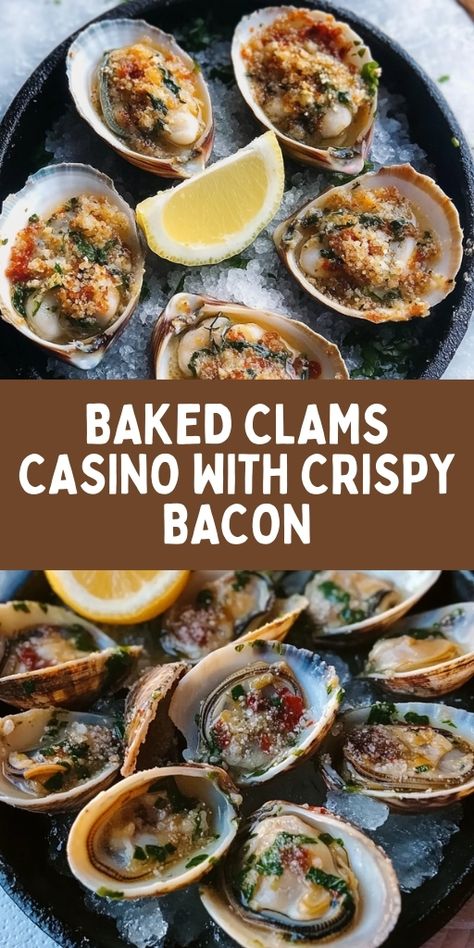 🦪🥓 Elevate your appetizer game with this Baked Clams Casino with Crispy Bacon recipe! Perfectly seasoned clams, crispy bacon, and a flavorful breadcrumb topping come together for a savory, mouth-watering dish that’s perfect for parties, holidays, or special dinners. Whether you’re hosting a gathering or just craving a delicious seafood dish, this classic recipe is sure to impress. 🍽️✨ Try it now!
🍋🧄 #ClamsCasino #BakedClams #SeafoodRecipes #AppetizerIdeas #BaconRecipes #PartyFood Clams Casino Recipe, Baked Clams Recipe, Baked Clams, Littleneck Clams, Clams Recipe, Breadcrumb Topping, Clams Casino, Bacon Recipe, Clam Bake