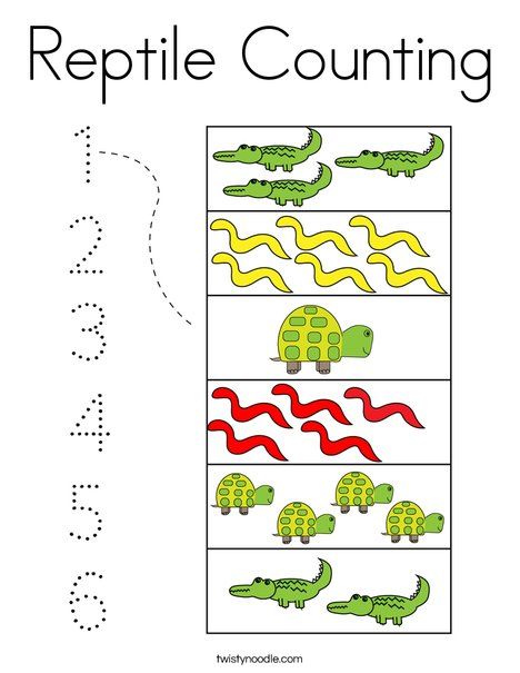 Reptile Counting Coloring Page - Twisty Noodle Preschool Lizard Activities, Reptiles Theme Preschool Activities, Reptile Worksheets Preschool, Reptile Preschool Crafts, Reptiles Activities For Preschool, Reptiles And Amphibians Preschool, Reptile Activities For Kids, Reptile Activities For Preschool, Reptiles Kindergarten