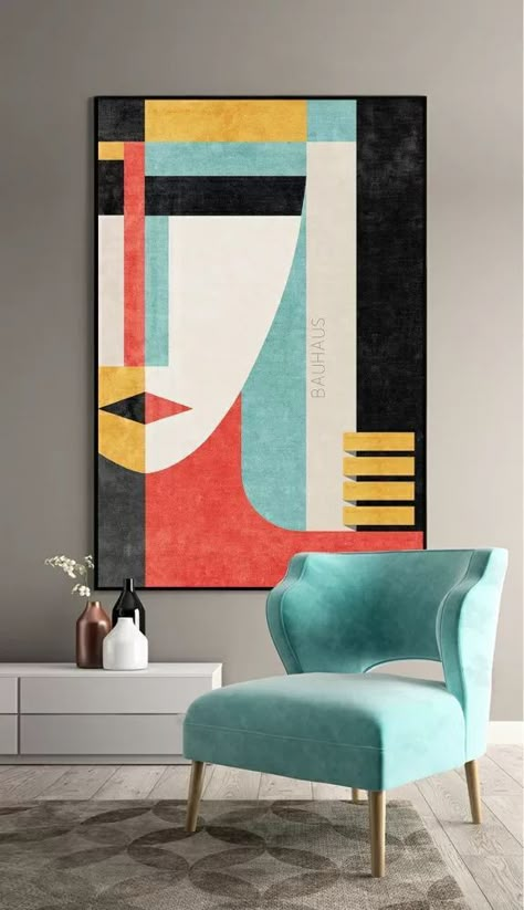 Modern Cubist Art, Cubism Art Modern, Wall Frame Ideas, Takken Decor, Home Decor Ideas Kitchen, Cubist Paintings, Decor Ideas Kitchen, Modern Art Canvas Painting, California Modern