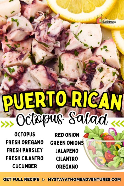 Puerto Rican food is delicious, and it's also quite diverse. The cuisine of Puerto Rico combines the cooking techniques of Taino Indians, African slaves, Spanish settlers, and other cultures to create a unique blend that has been passed down from generation to generation. Puerto Rican Seafood Soup, Puerto Rican Fish Stew, Puerto Rican Salmon Recipes, Puerto Rico Thanksgiving Recipes, Escabeche Recipe Puerto Rico, Viandas Puerto Rico Recipe, Octopus Salad Puerto Rican, Puerto Rican Yuca, Pinchos Puerto Rican