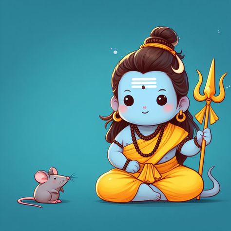 Shivji Cartoon Images, Lord Shiva Cartoon, Devotional Drawings, Vishnu Drawing, Baby Shiva, Lord Shiva Drawing, Shiva Design, Shiv Parivar, Easy Mandala Drawing