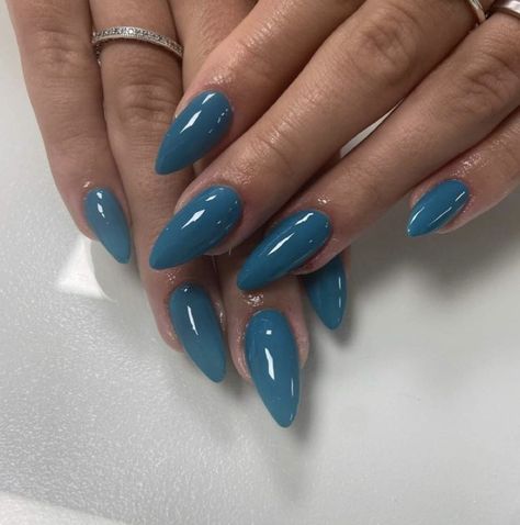 Dark Acyrilics Nails, Teal Almond Nails, Blue Acrylics, Mesh Gloves, Nails Yellow, Fun Nail Colors, Colorful Nail, Smink Inspiration, Minimal Nails