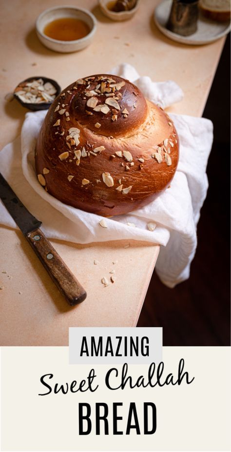 This Sweet Challah is made using a simple recipe that includes everyday ingredients and can be made either using a standing mixer or by hand. The result is a sweet, rich, and glorious challah that is perfect for any holiday celebration. |#challahrecipe #sweetchallahrecipe #sweetbreadrecipe #sweetrolls #roshhashana #roshhashanarecipe #challahbread #roundchallahbread #jewishholidayrecipe #jewishbread #richbread #richchallahrecipe #challahrecipe #challahphotography| Challah Bread Recipe, Jewish Bread, Challah Bread Recipes, Braided Bread, Challah Bread, Photo Food, Smitten Kitchen, Strand Braid, America's Test Kitchen