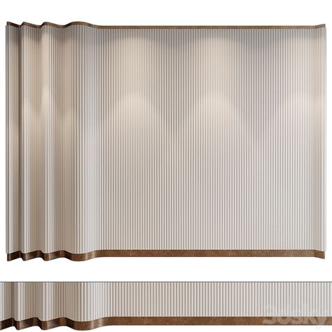 Panel 089 - Other decorative objects - 3D model Wall Panel Design Modern Luxury, Curved Panelling, Bedroom Back Wall Design, Louver Design, Luxury Bedroom Lighting, Feature Wall Design, 3d Panel, Bg Design, Wall Panel Design