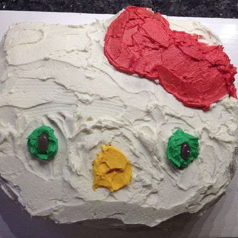 Cake Fails, Frosting, Fails, Hello Kitty, Kitty, Cake, Birthday, White