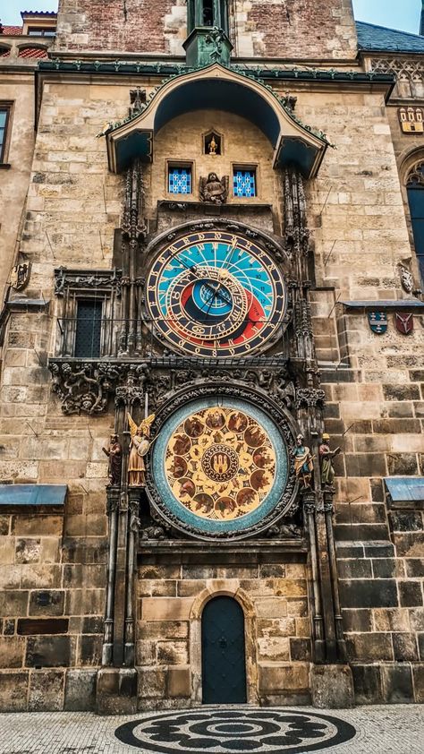 Municipal Library Prague, Prague Clock Tower, Prague Clock, Prague Astronomical Clock, Clock Tattoo, Clock Tower, Prague, Big Ben, Trip Planning