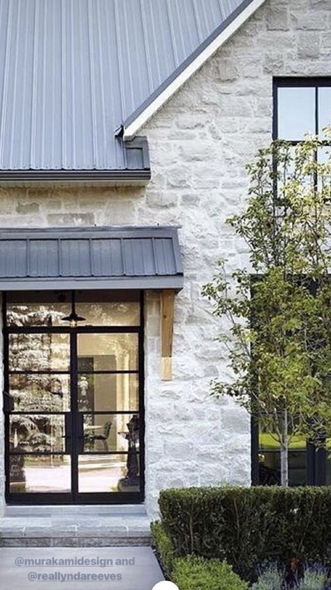 Exterior Updates, Stone Exterior Houses, Home Exterior Makeover, Brick Texture, Exterior Makeover, Exterior Paint Colors For House, Black Door, Modern Farmhouse Exterior, Front Entrance