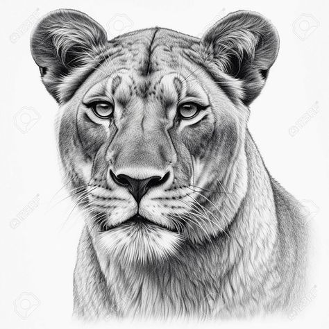 Lioness Tattoo Design, Female Lion Tattoo, Big Cat Tattoo, Animal Line Drawings, Lion Sketch, Lioness Tattoo, Crazy Tattoos, Female Lion, Lion Head Tattoos