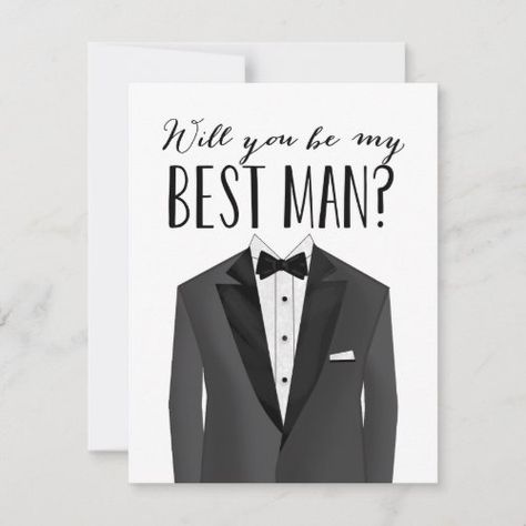 $2.68 | Tuxedo Best Man | Groomsman #groomsman cards, will you be my groomsman, tuxedo, groom, modern, groomsman, groomsmen, best man cards, groomsmen cards, best man Groomsman Tuxedo, Groomsmen Cards, Wedding Ushers, Tuxedo Groom, Groomsmen Invitation, Junior Groomsmen, Groomsmen Tuxedos, Groomsman Card, Man Cards