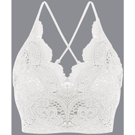 Yoins White Lace Bralet ($15) ❤ liked on Polyvore featuring tops, white, summer tops, bralette tops, lace overlay top, lace top and lace summer tops Lacy White Top, White Bralette Top, Lace Summer Tops, White Bralette, Bralette Top, Chic Clothing, Perfect Bra, White Lingerie, Maternity Shoot