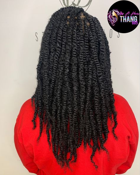 Knotless spring twist Hairstyles For Vacation, Afro Twists, Crotchet Styles, Braids Medium, African Soap, Bts Hairstyle, Twists Braids, Twists Hairstyles, Marley Twist