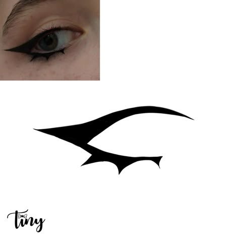 Makeup Stencils Templates, Natural Emo Makeup, Easy Eyeliner Looks, Cool Eyeliner Looks, Vampire Bride, Anime Eye Makeup, Eyeliner Designs, Makeup Drawing, Cute Eye Makeup