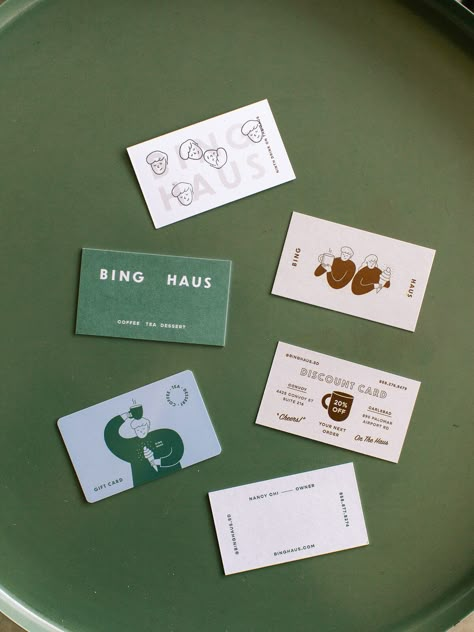 Business Card Colour Palette, Coffee Shop Loyalty Card Design, Loyalty Card Design Creative, Coffee Loyalty Card Design, Coffee Card Design, Discount Card Design Ideas, Business Gift Card Design, Business Card Illustration, Coffee Business Card