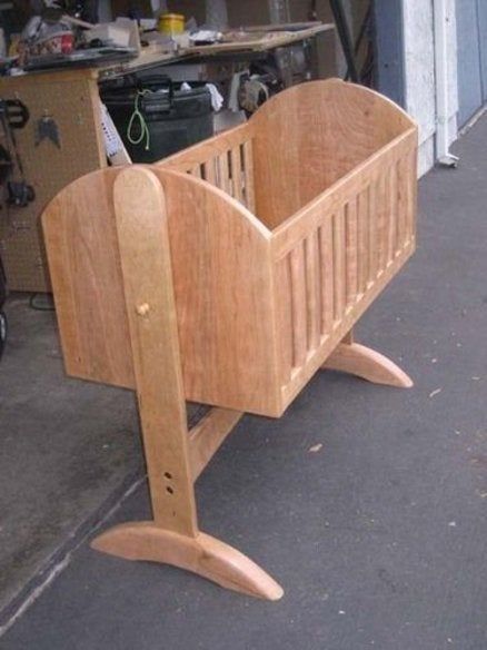 Cherry Baby Cradle | LumberJocks Woodworking Forum Cradle Plans, Wood Bassinet, Baby Cradle Plans, Neck Pillow Pattern, Cradle Woodworking Plans, Cradle Decoration, Rocking Chair Plans, Wooden Cradle, Baby Cribs Convertible