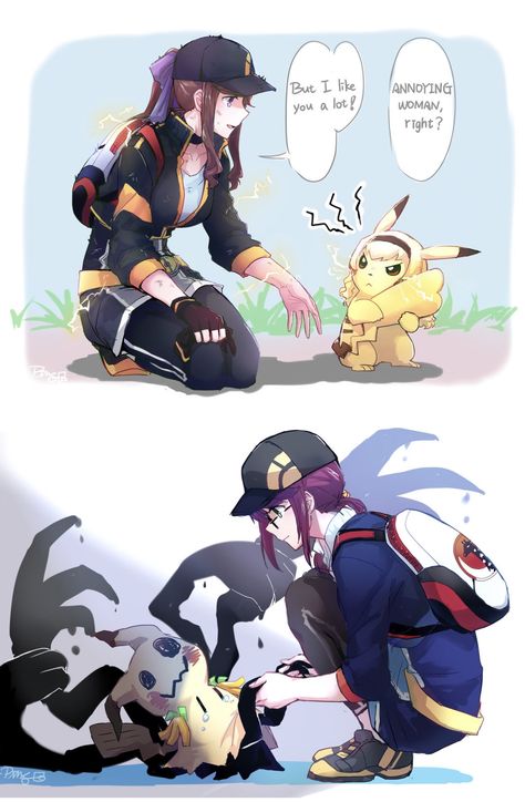 Maya X Claudine, Pokémon Comic, Happy Anime, Revue Starlight, Oc Pokemon, Pokemon Manga, Yellow Dog, Cute Pokemon Pictures, Pokemon Ships