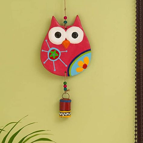 Buy ExclusiveLane Fish Handmade and Hand-Painted Garden Decorative Wall Hanging in Terracotta - Balcony Decoration Hanging Decorative Items for Living Room Wall Decor Terracotta Decorative for Home, Multicolor Online at Low Prices in India - Amazon.in Decorative Items For Home, Handmade Wall Hangings, Owl Wall Decor, Terracotta Wall, Clay Wall Art, Wall Hanging Crafts, Home Decor Sets, Handmade Wall Hanging, Owl Wall