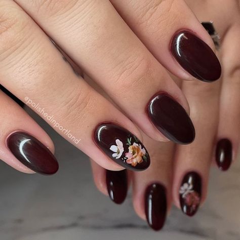 Red Maroon Nails, Dark Academia Nails, Cherry Mocha Nails, Dark Cherry Red, Japan Nail, Poo Poo, Pee Pee, Maroon Nails, Red Nail Art