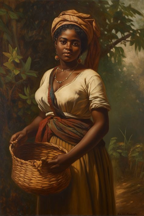 Must-See visual overseen by ThetaCursed, License: CC BY-NC 4.0 African Vintage Art, Caribbean Women, African Women Painting, African Tattoo, African American Artwork, Painting Of A Woman, Black Art Painting, Muse Art, Black Artwork