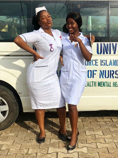 Nurses Uniform Dress Nurse Gown Uniform Nigeria, Nurse Dress Uniform Pattern, Nurses Dress Uniform Style, Cute Nursing Outfits Scrubs, Nurses Uniform Modern, White Nurse Dress, Scrubs Fashion, Nursing Outfit, Nurse Pics